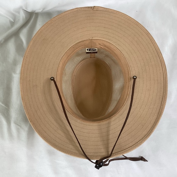 Turner Hats Tan Shade Hat w/ Leather Chin String - Picture 5 of 7